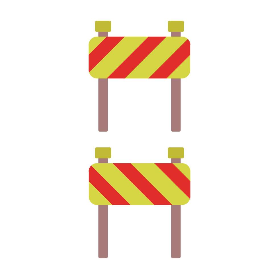 Roadblock Illustrated On White Background vector