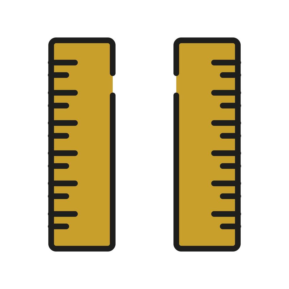 Ruler Illustrated On White Background vector