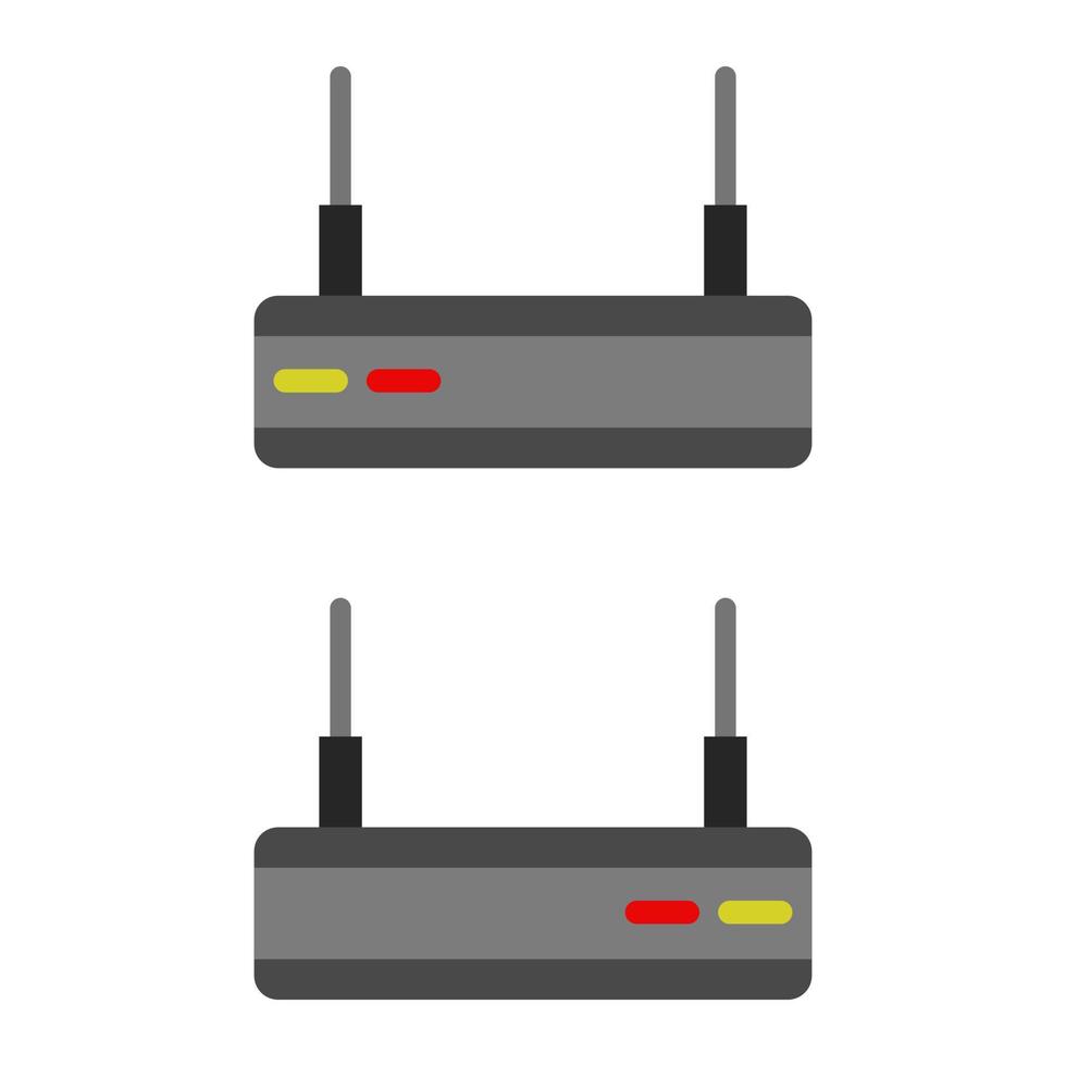 enrutador ilustrado sobre fondo blanco vector