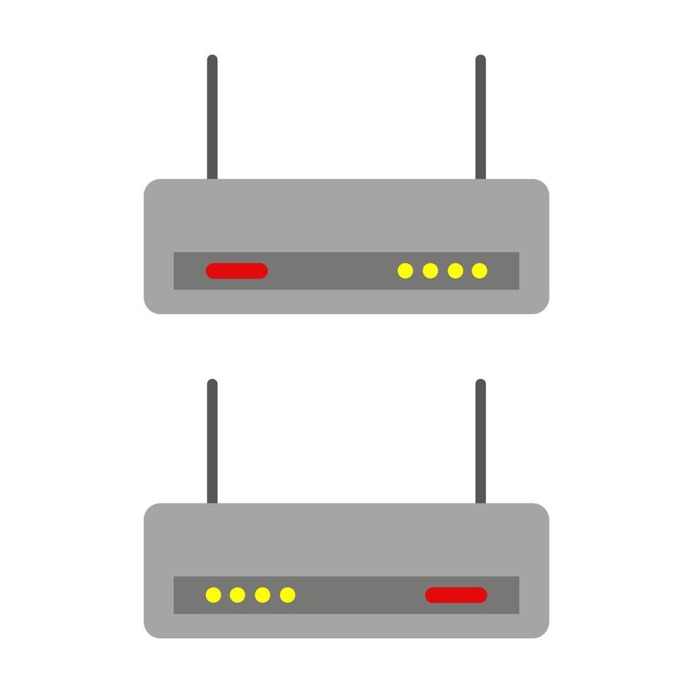 enrutador ilustrado sobre fondo blanco vector