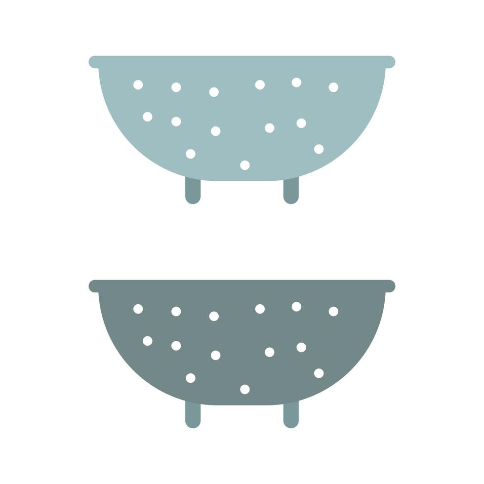 Colander Illustrated On White Background vector