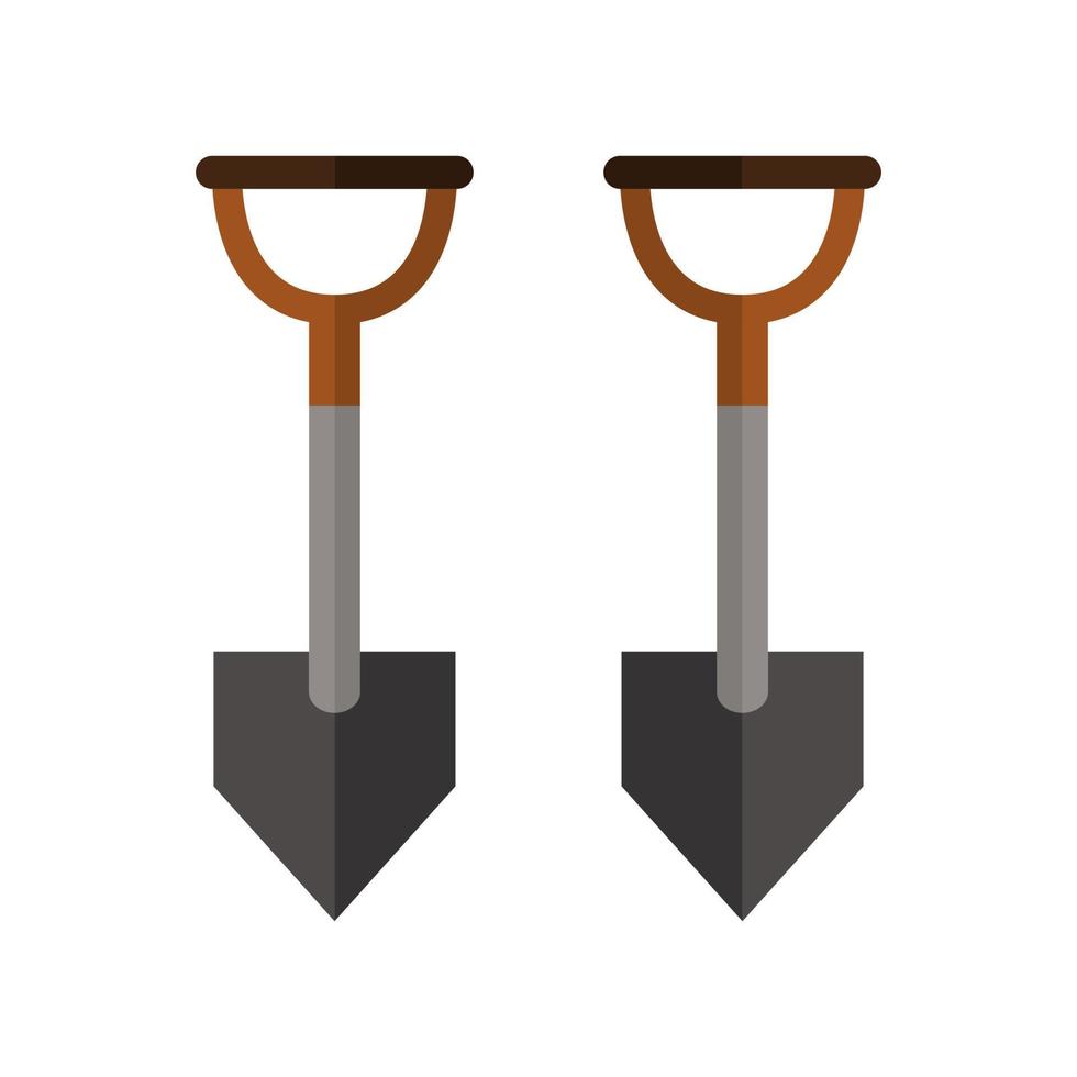 Shovel Illustrated On White Background vector