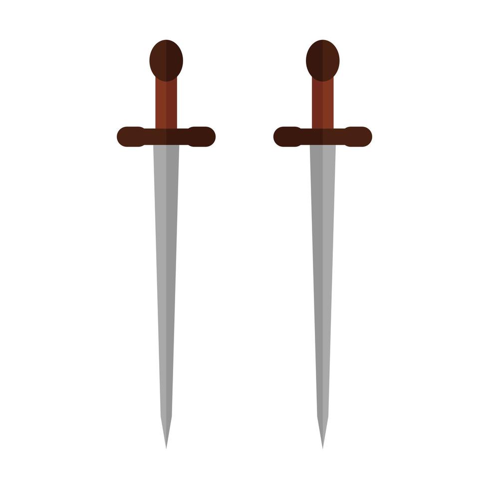 Sword Illustrated On White Background vector