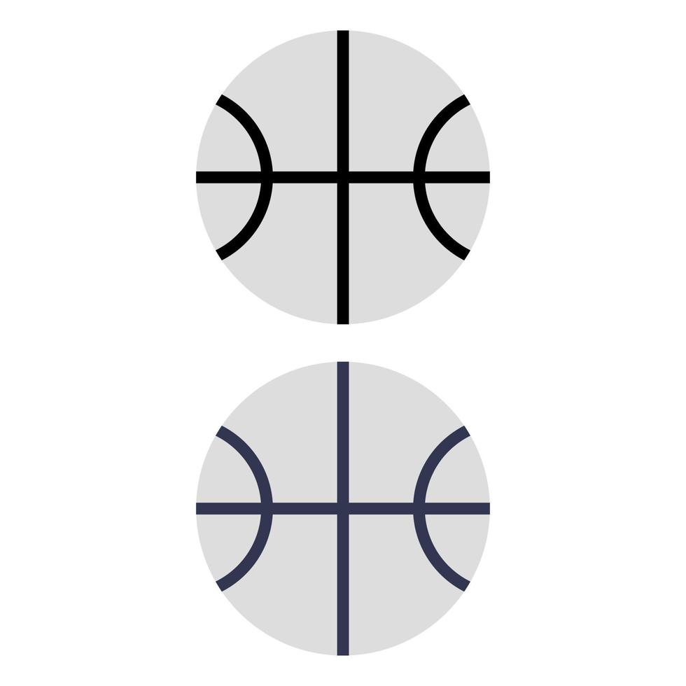 pelota de baloncesto ilustrada sobre fondo blanco vector