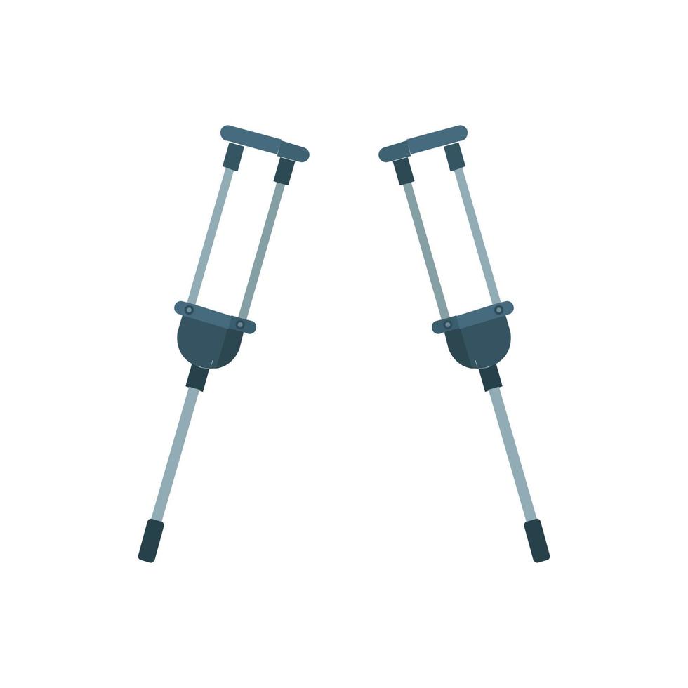 Crutch Illustrated On White Background vector