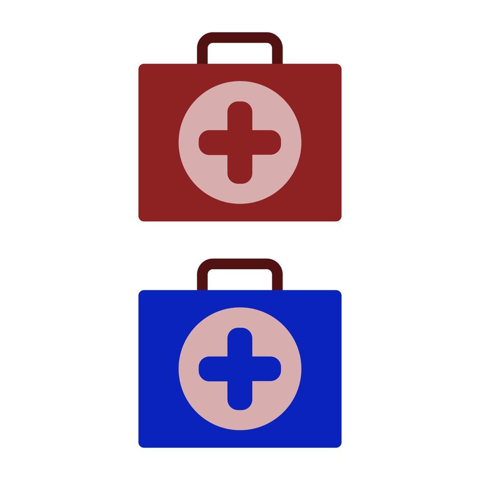 Medical Suitcase Illustrated On White Background vector