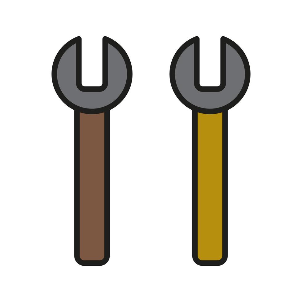 Wrench Illustrated On White Background vector