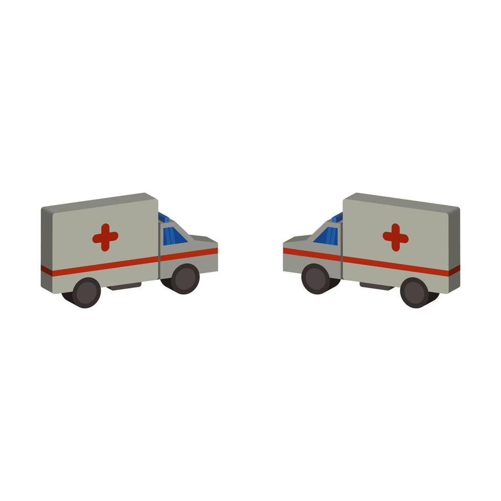Ambulance Illustrated On White Background vector