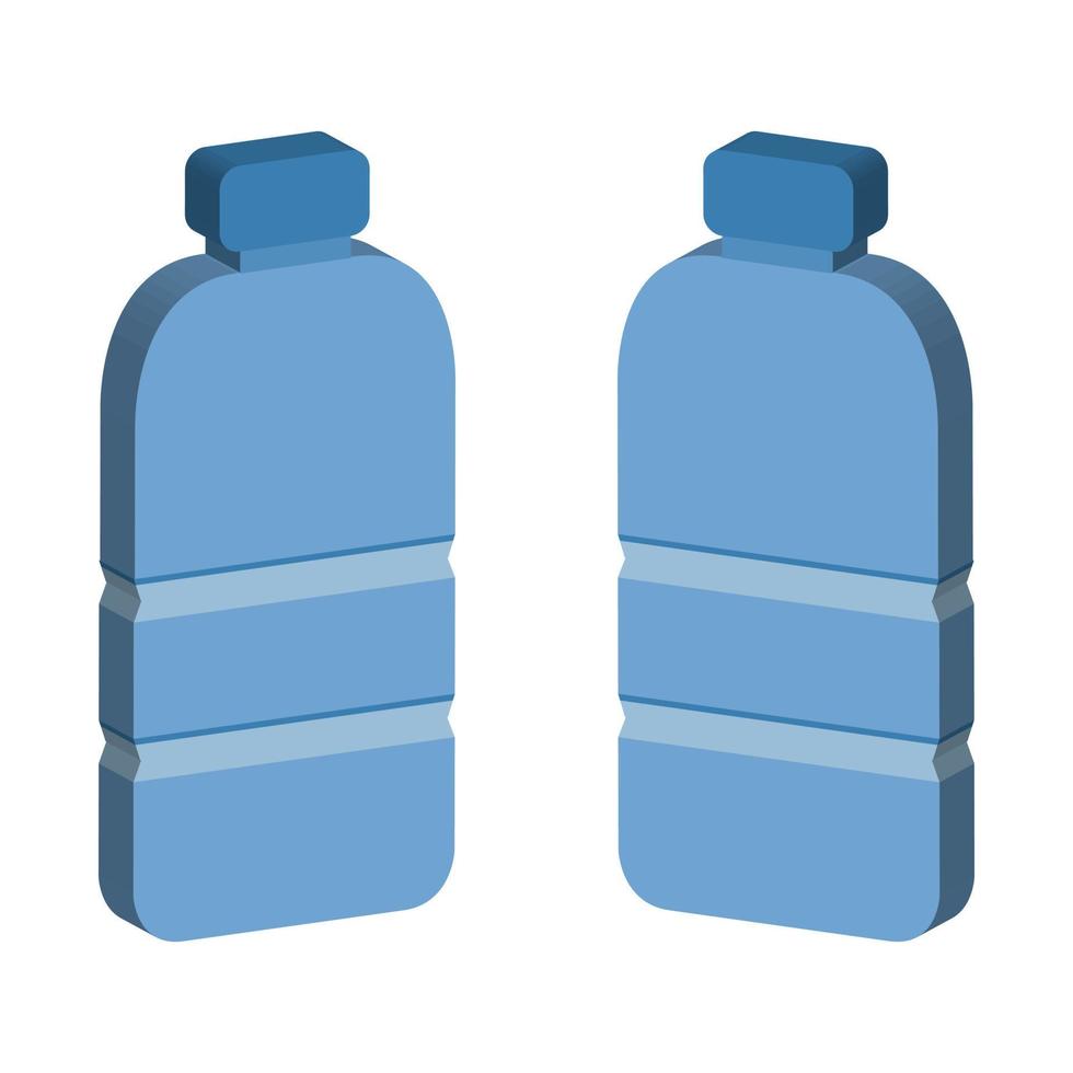 Water Bottle Illustrated On White Background vector