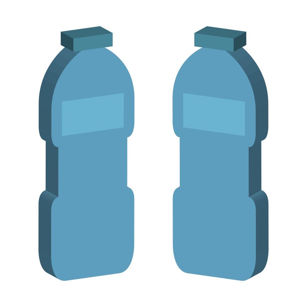 Water Bottle Illustrated On White Background vector