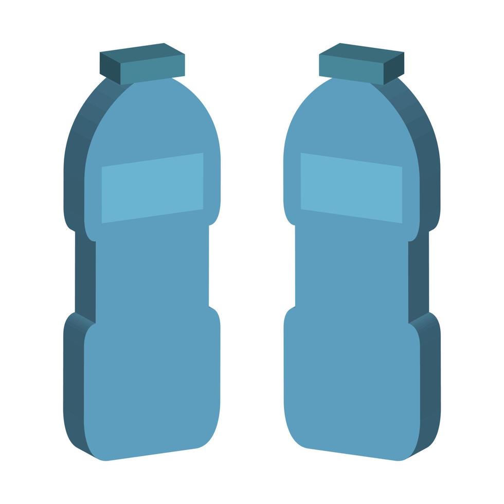 Water Bottle Illustrated On White Background vector