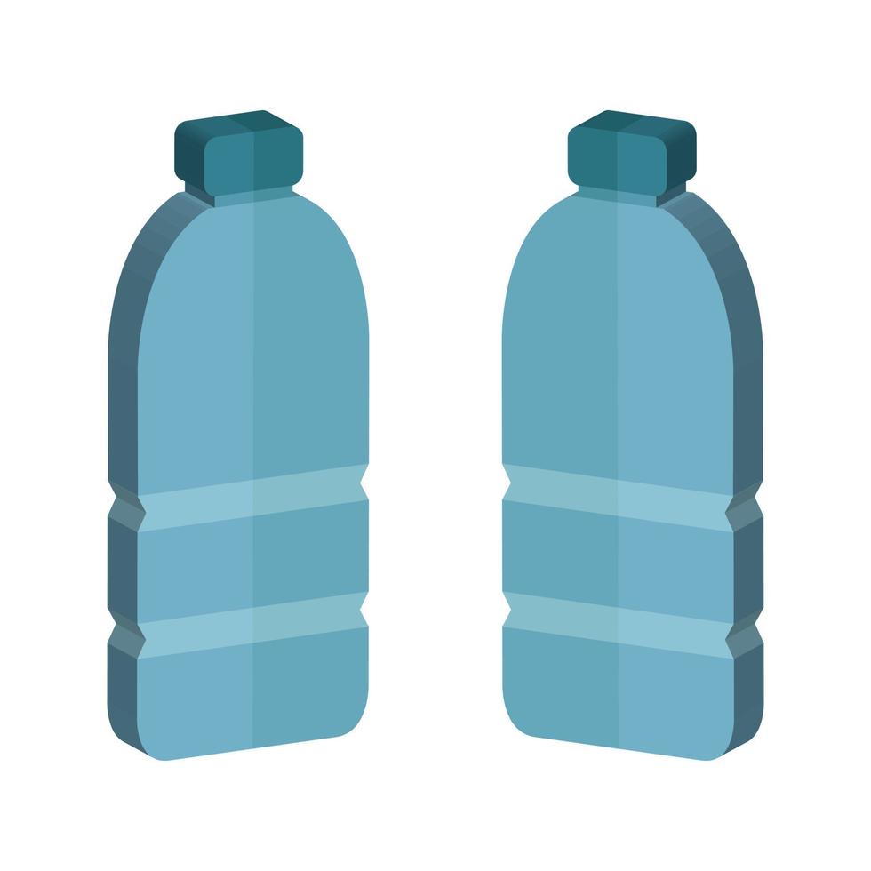 botella de agua ilustrada sobre fondo blanco vector