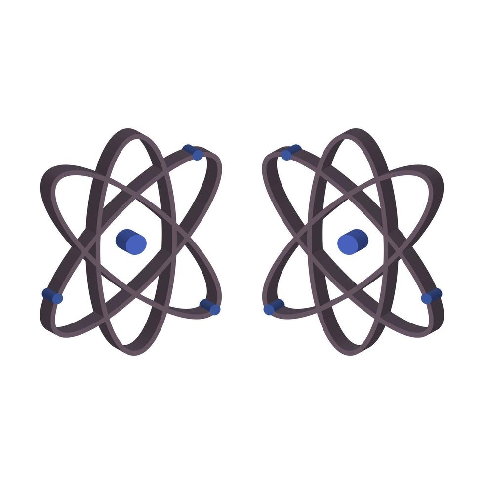 Atom Illustrated On White Background vector