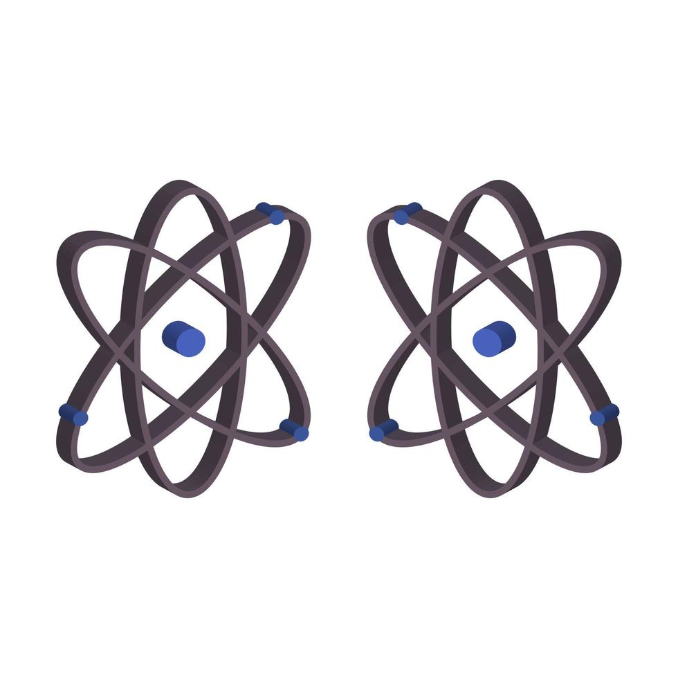 Atom Illustrated On White Background vector