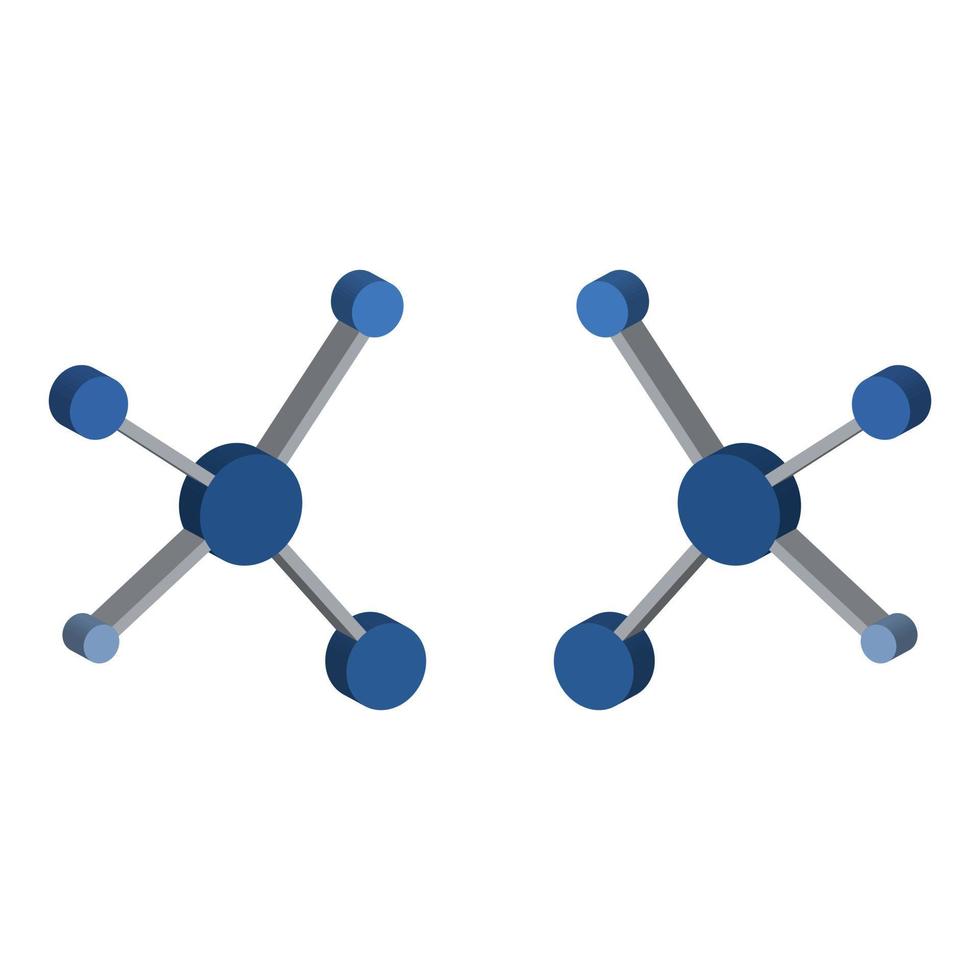 átomo ilustrado sobre fondo blanco vector