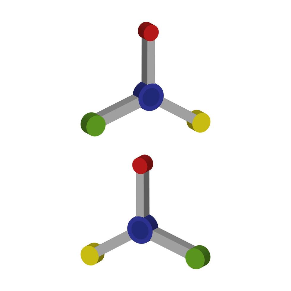 Atom Illustrated On White Background vector