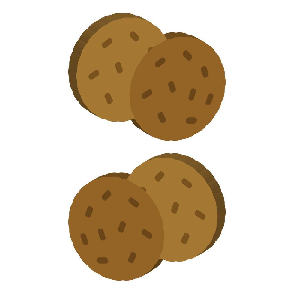 Cookies Illustrated On White Background vector