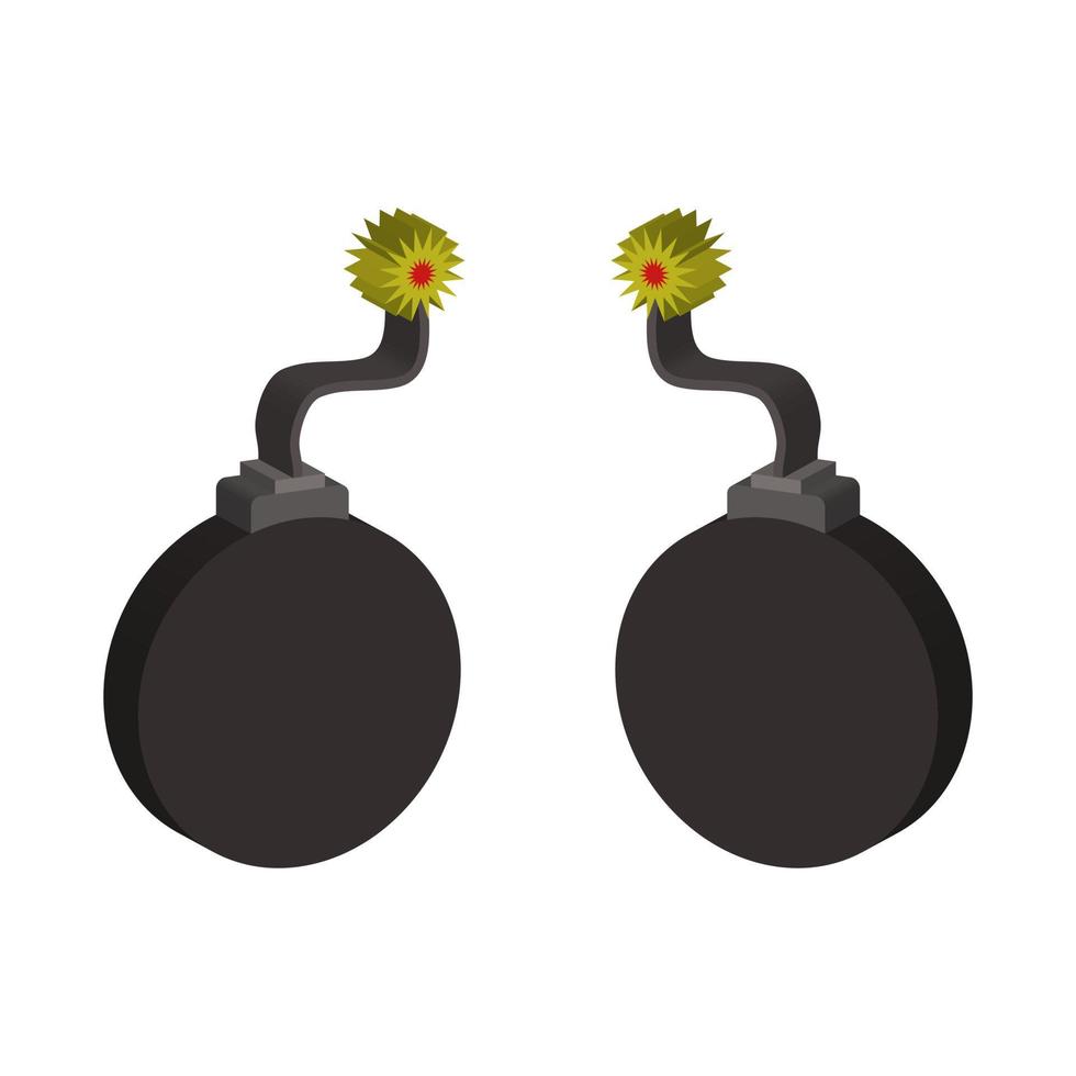 Bomb Illustrated On White Background vector