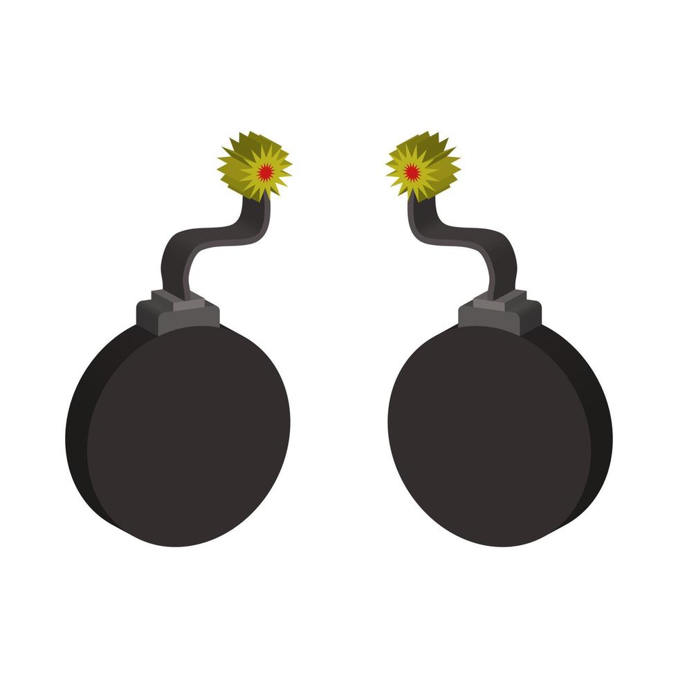 Bomb Illustrated On White Background vector