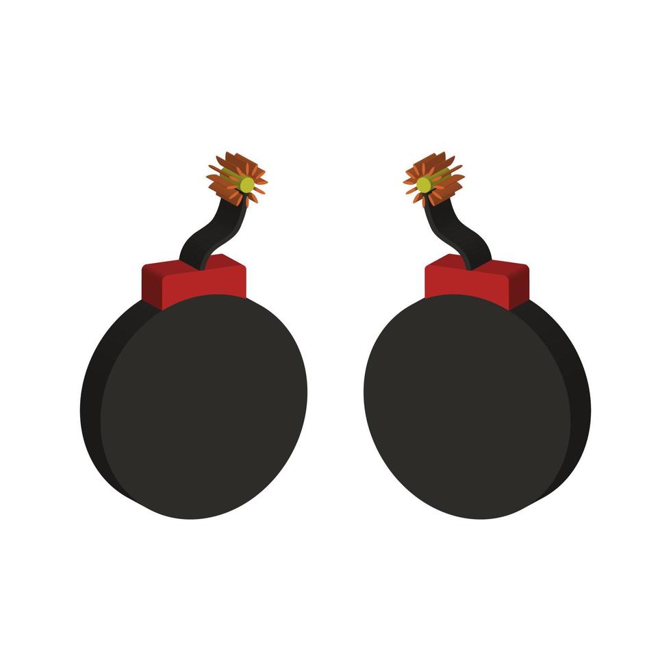 Bomb Illustrated On White Background vector