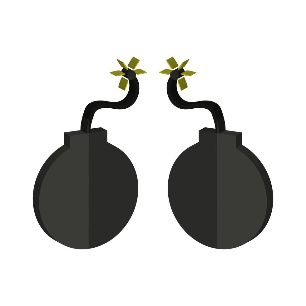 Bomb Illustrated On White Background vector