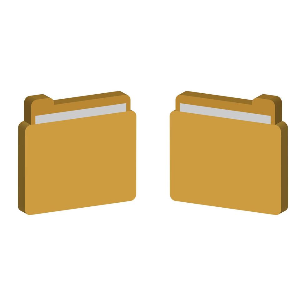 Folder Illustrated On White Background vector