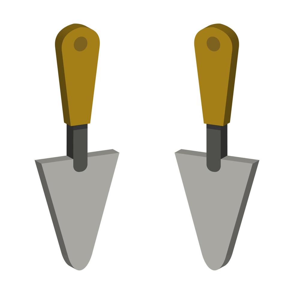 Trowel Illustrated On White Background vector