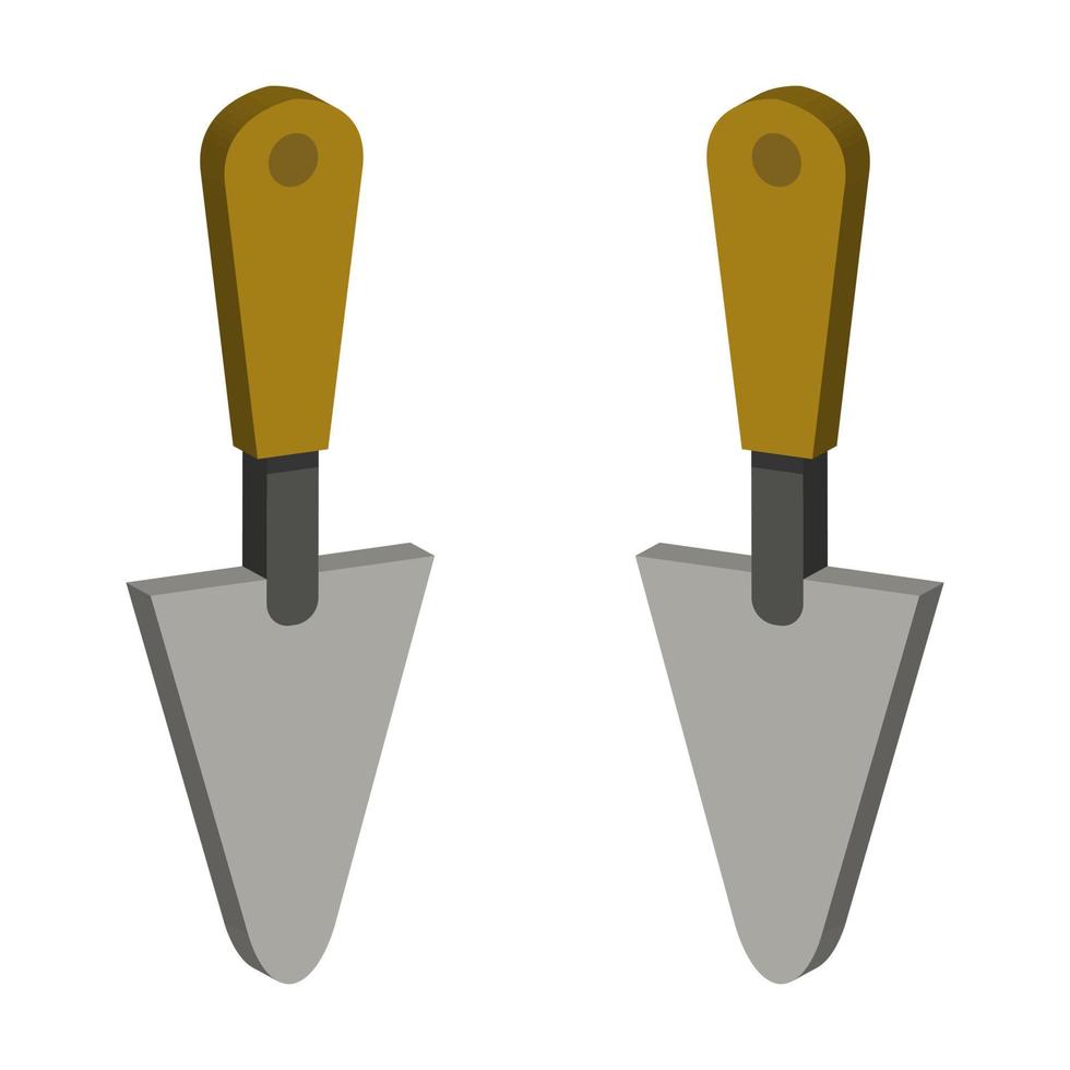 Trowel Illustrated On White Background vector