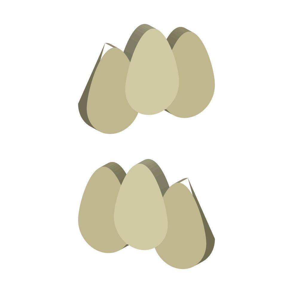 Egg Illustrated On White Background vector