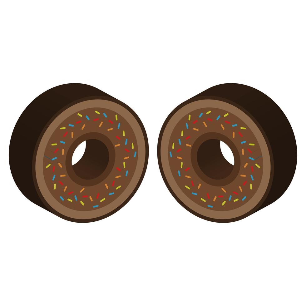 Donut Illustrated On White Background vector