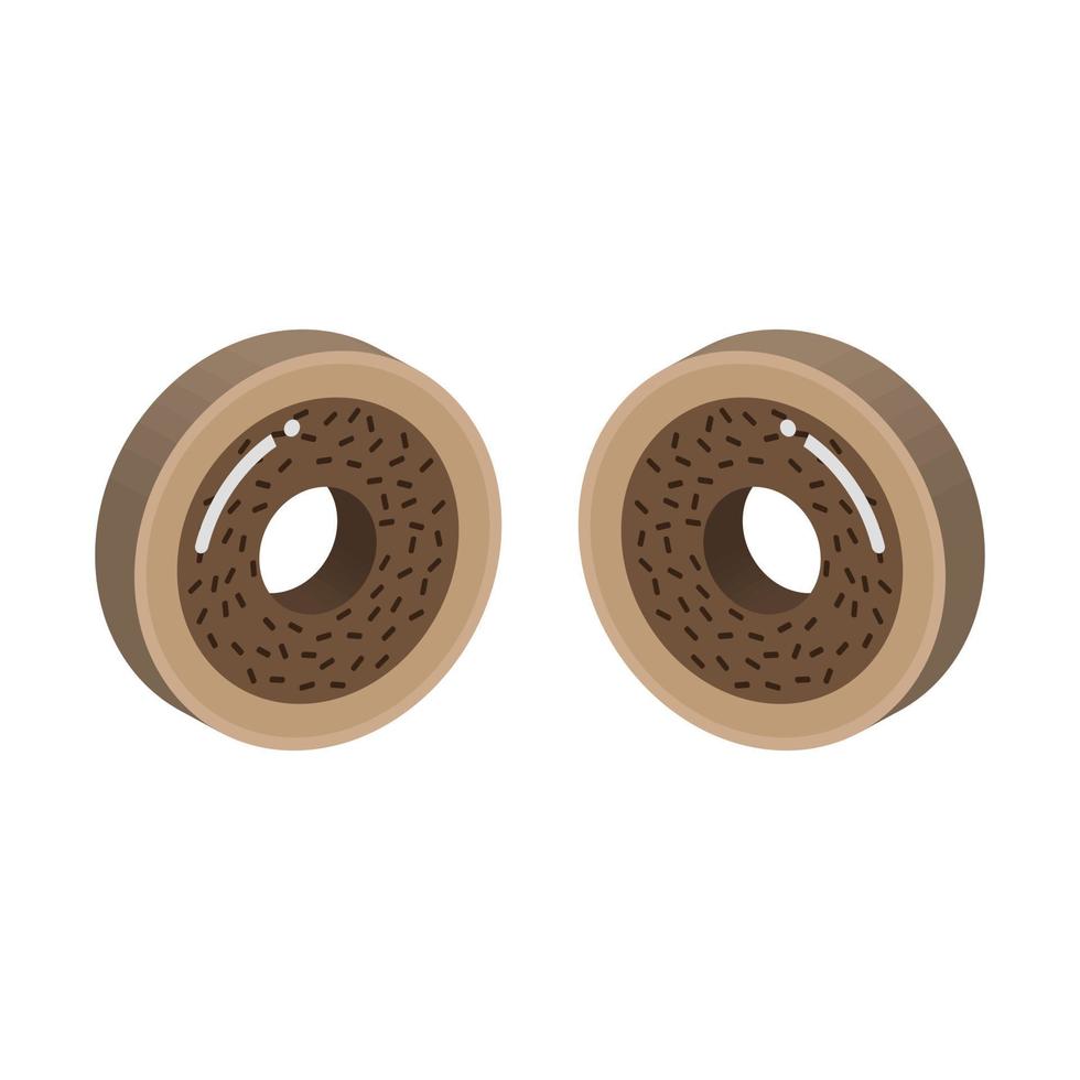 Donut Illustrated On White Background vector