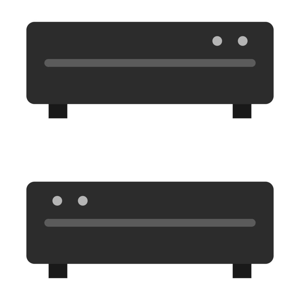 Dvd Player Illustrated On White Background vector