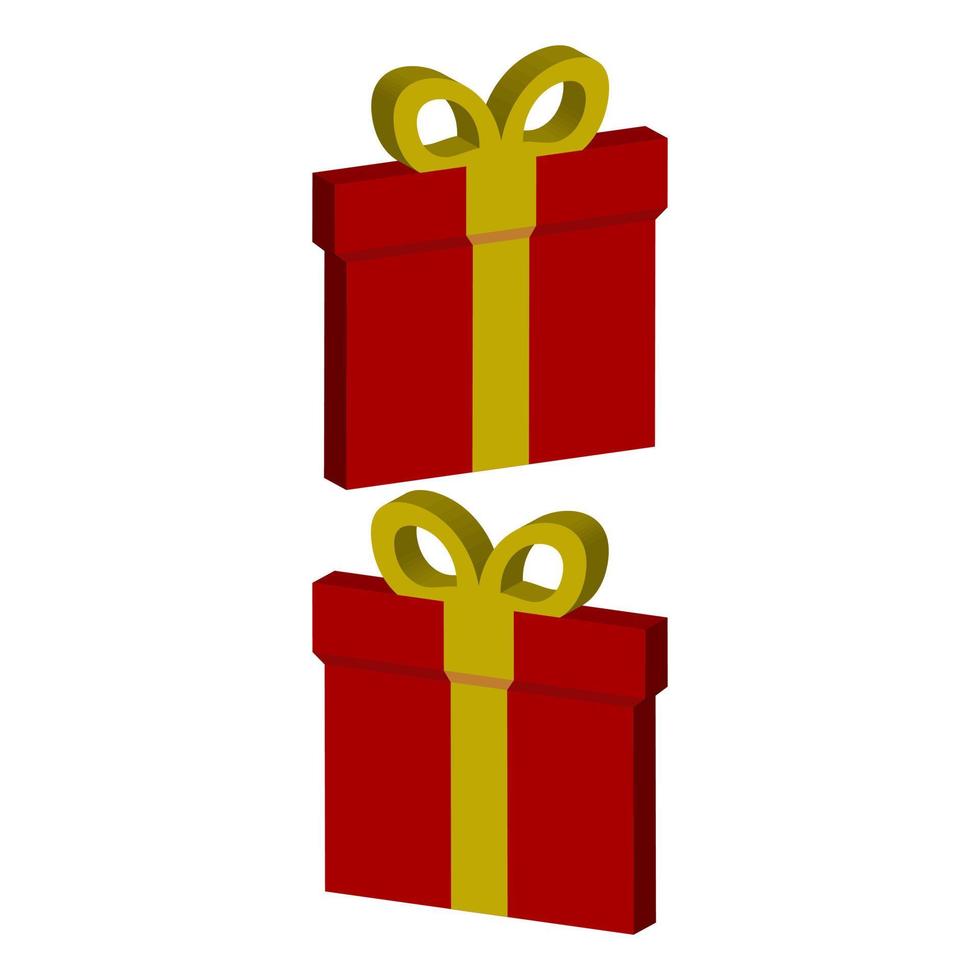Illustrated Gift On White Background vector
