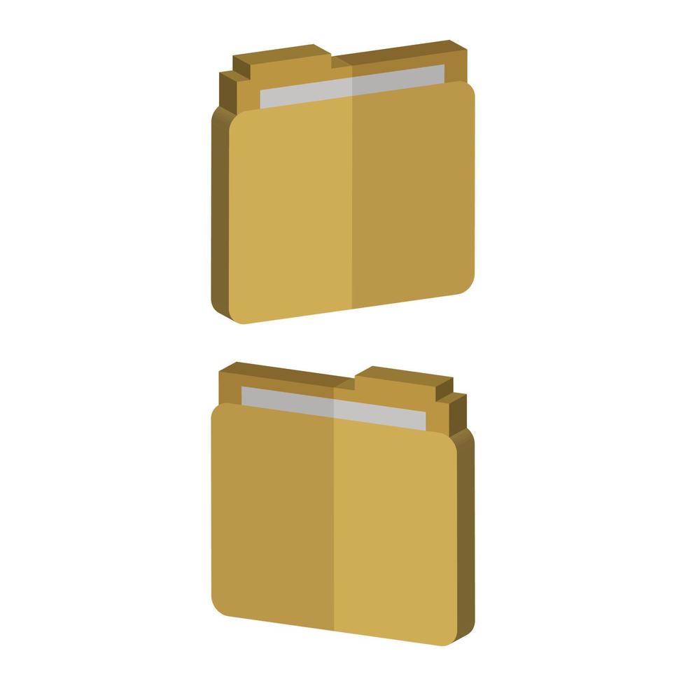 Folder Illustrated On White Background vector