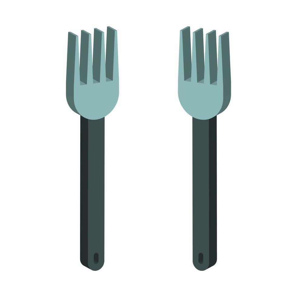 Fork Illustrated On White Background vector