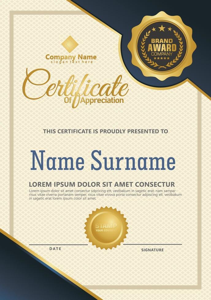 Certificate template with luxury, Vector illustration