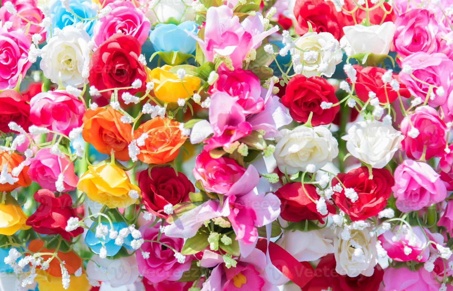 hermoso ramo de flores. flores de colores para la boda foto