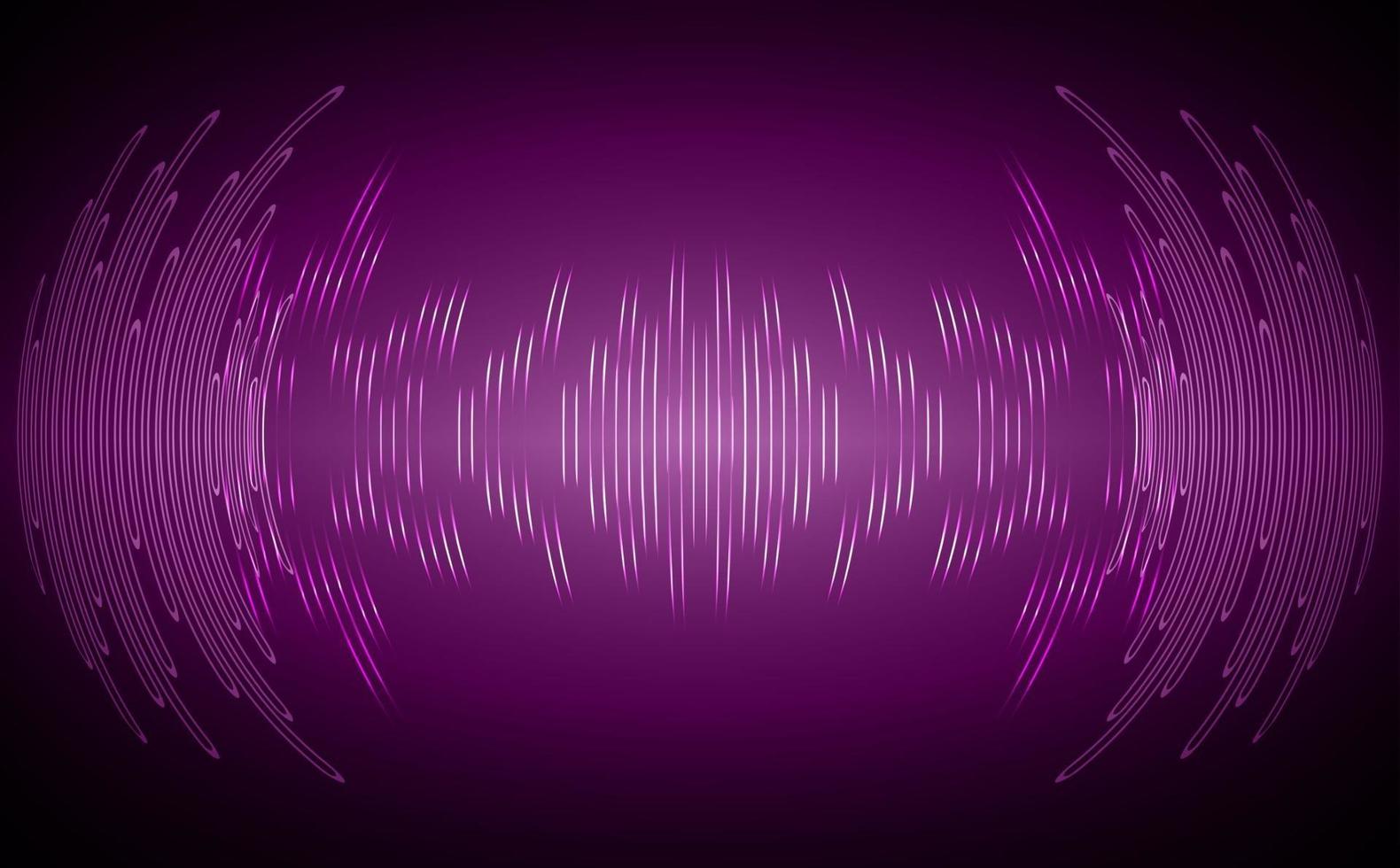 Sound waves oscillating dark light vector