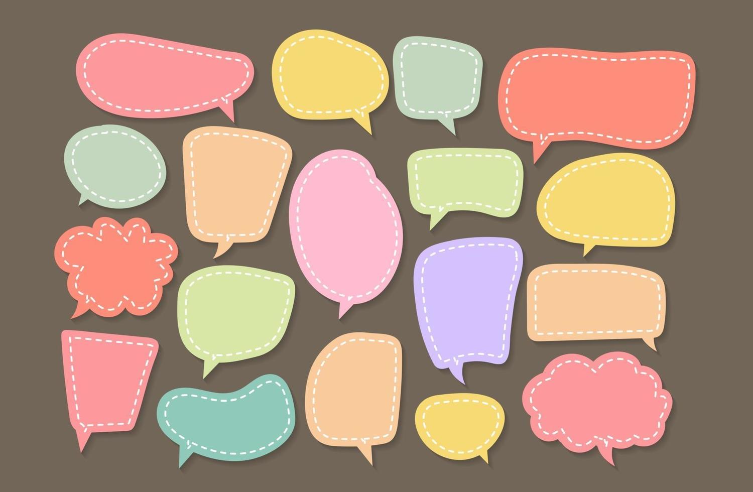 speech bubble cut paper design template. Vector