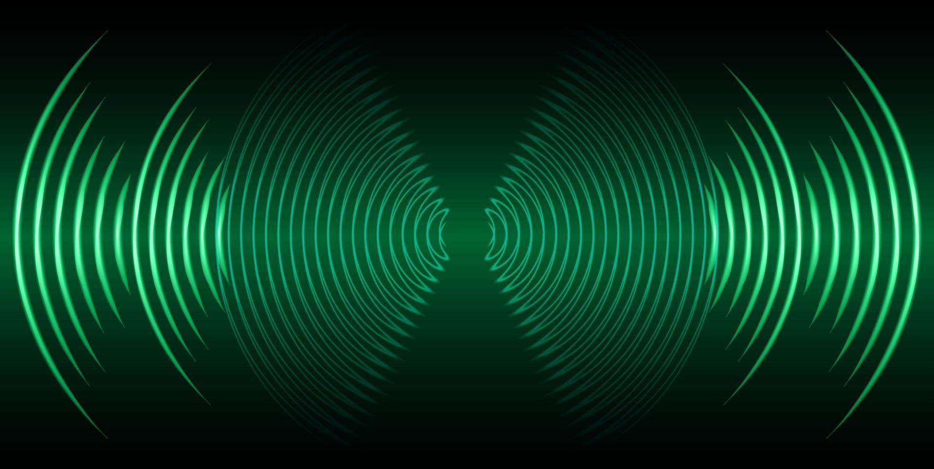 Sound waves oscillating dark light vector