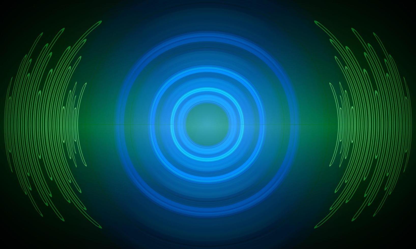 Sound waves oscillating dark light vector