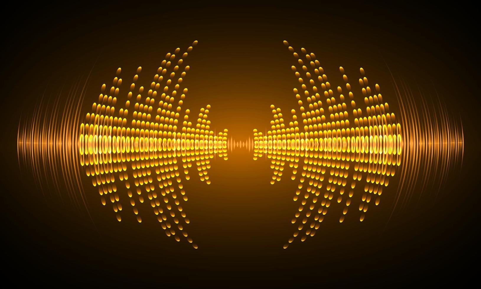 Sound waves oscillating dark light vector