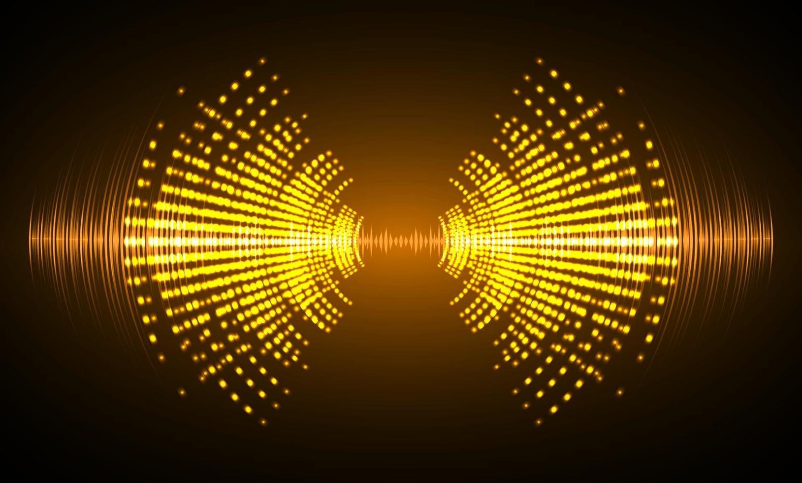 Sound waves oscillating dark light vector
