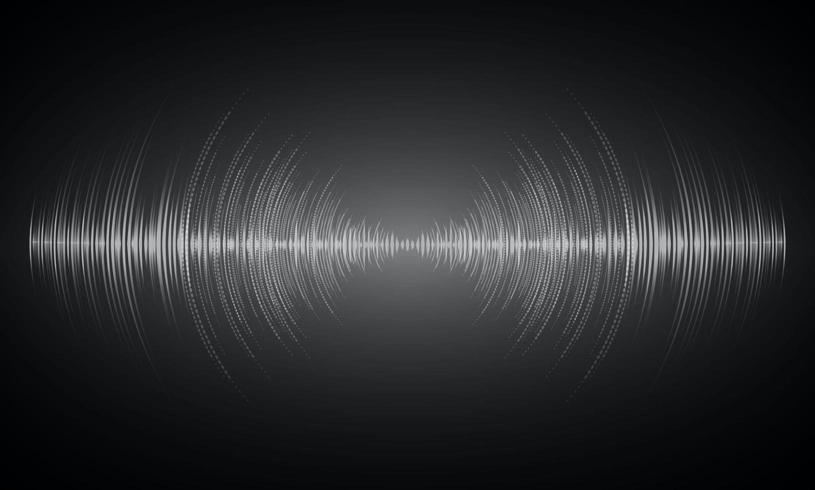 Sound waves oscillating dark light vector