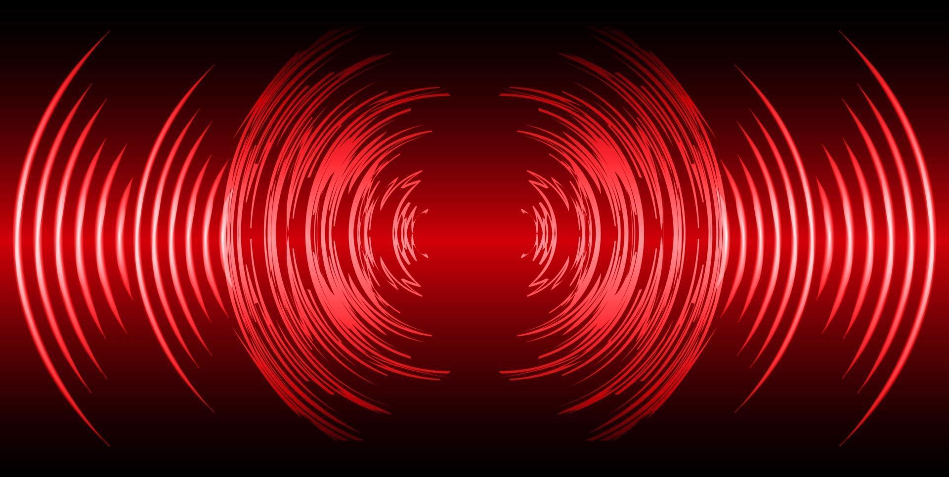 Sound waves oscillating dark light vector