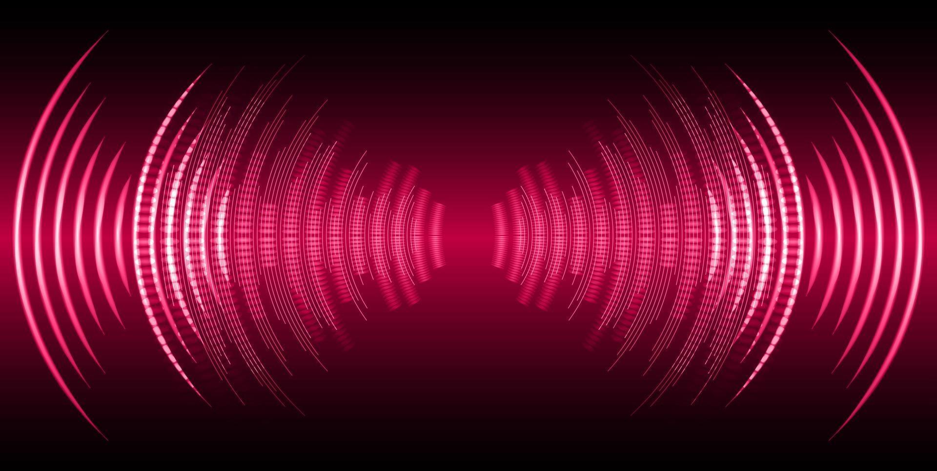 Sound waves oscillating dark light vector