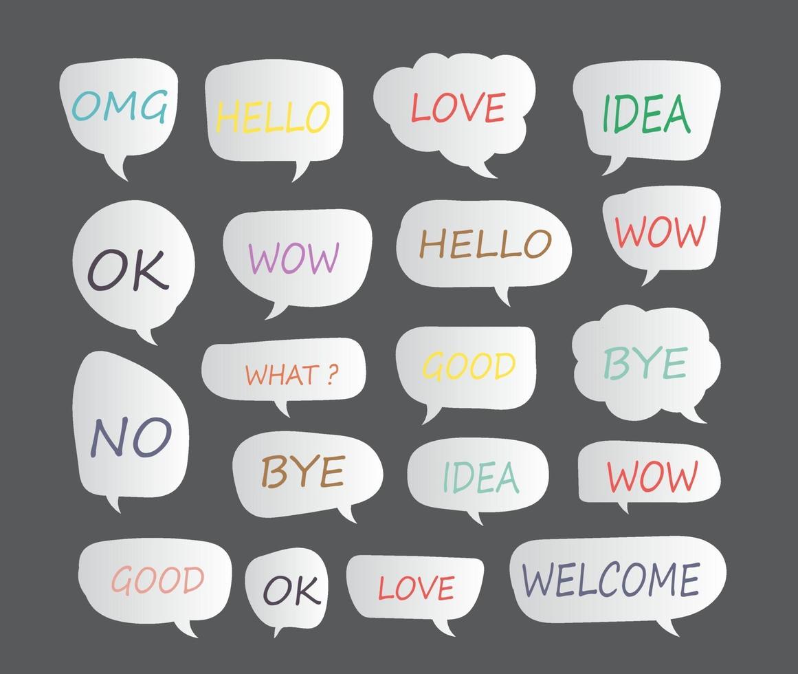 speech bubble cut paper design template. Vector
