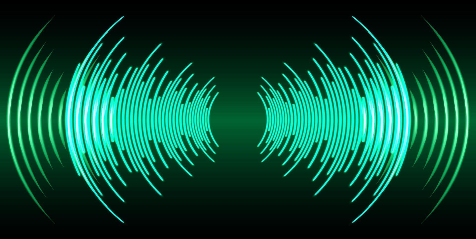 Sound waves oscillating dark light vector