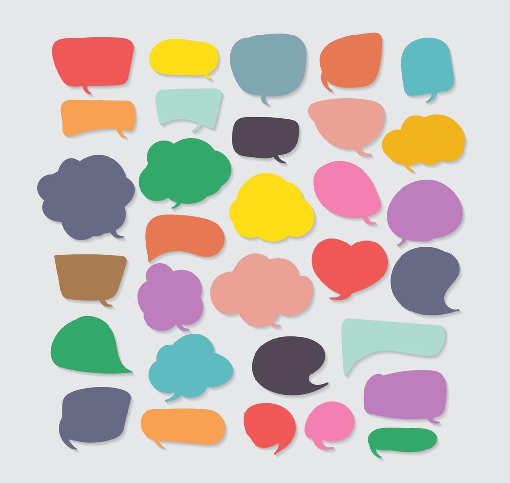 speech bubble cut paper design template. Vector