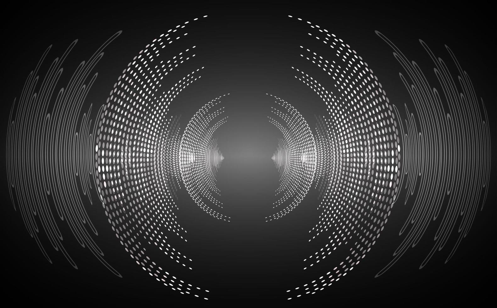 Sound waves oscillating dark light vector